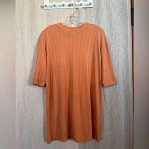 Orange Ribbed T-Shirt